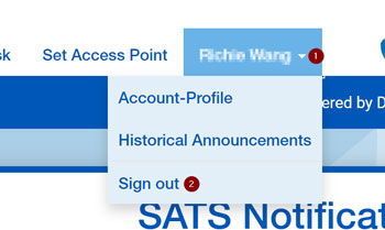 Connect sign-out steps