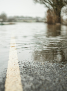 Flooded road