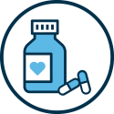 Icon of medication tablets
