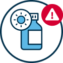 Icon of insulin, warning not to leave in sun