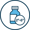 Icon of insulin and temperature ranges