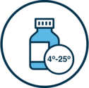 Icon of insulin and temperature ranges